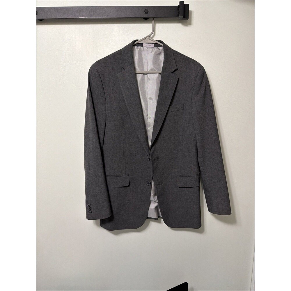 J.Ferrar Slim Fit Men’s Blazer 40R Gray solid 2 Button Stretch Suit Jacket